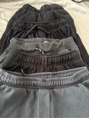 wonder nation Kids Black & Charcoal Sweatpants 5-Pack